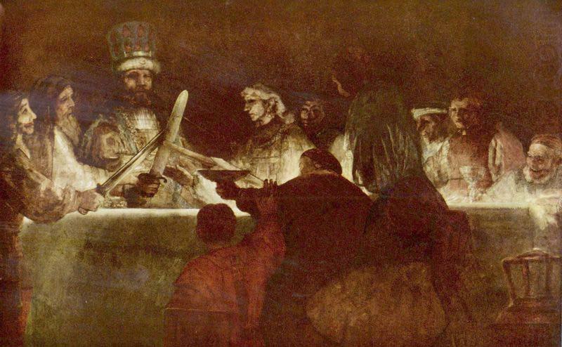 REMBRANDT Harmenszoon van Rijn The Conspiracy of Claudius Civilis china oil painting image